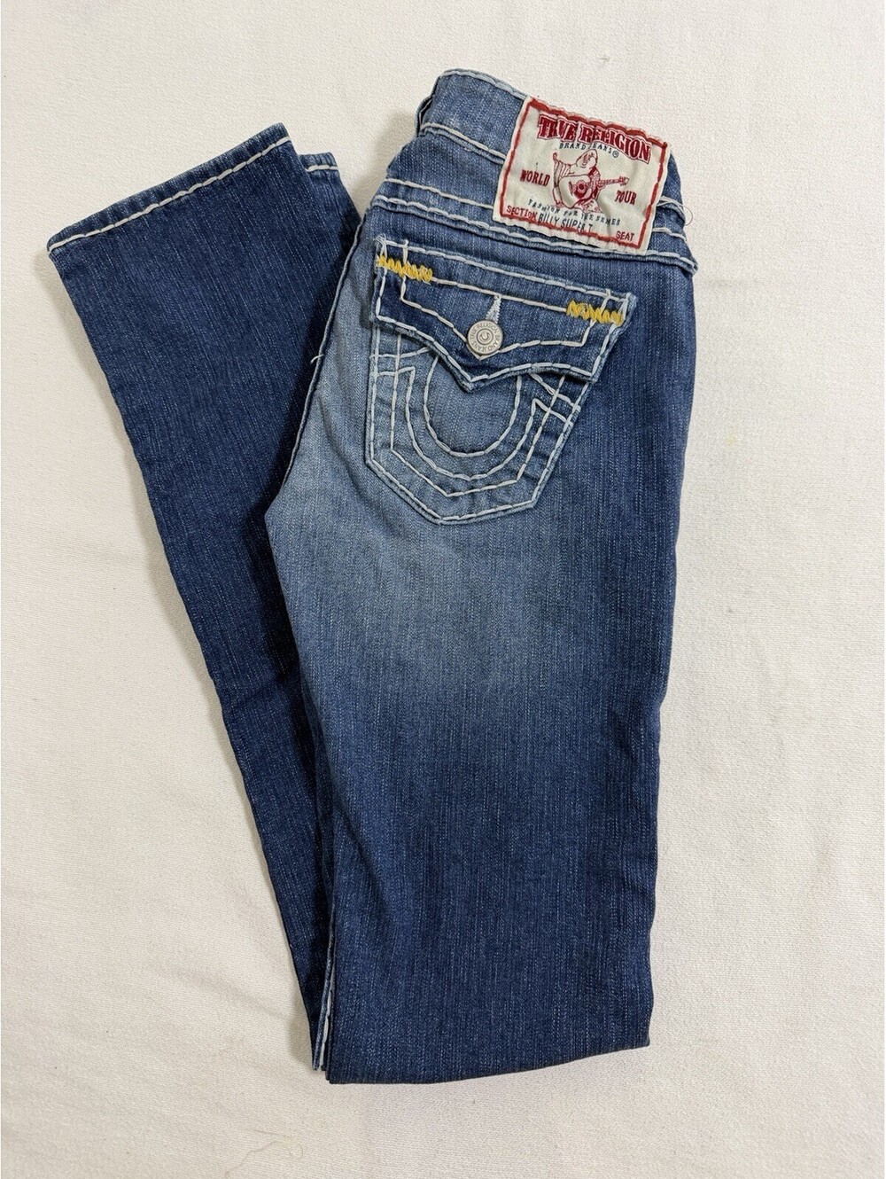 True Religion Billy T Super T Jean Women Size 26 Y2K Flap Pocket Vintage
